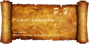 Pinker Hajnalka névjegykártya